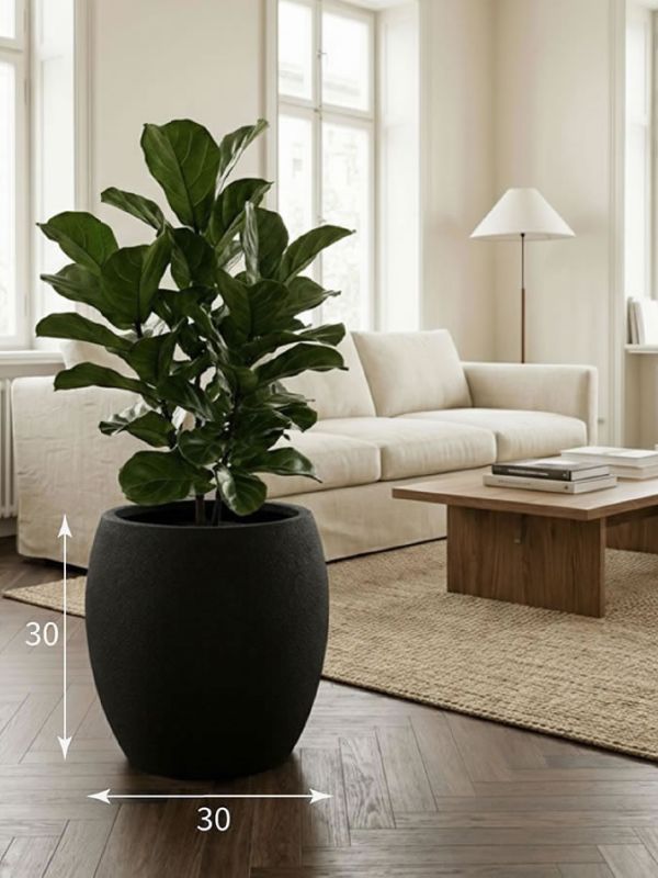 Evaform Amphora 16 л, 30*30 см, 5 кг, чёрный, амфора