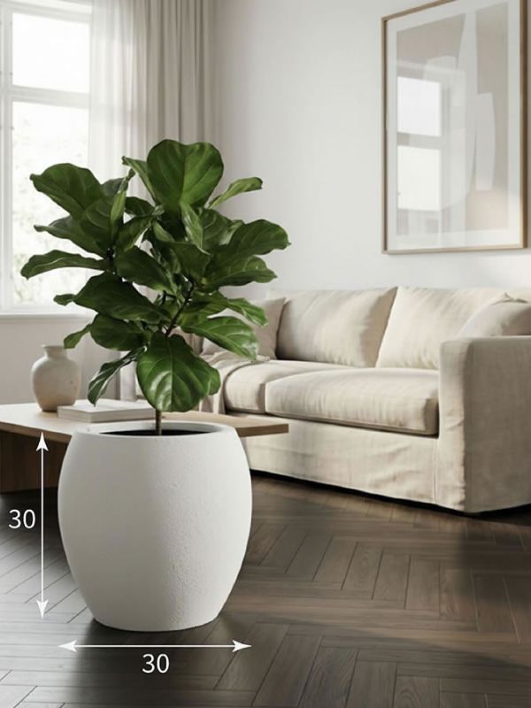 Evaform Amphora 16 л, 30*30 см, 5 кг, белый, амфора
