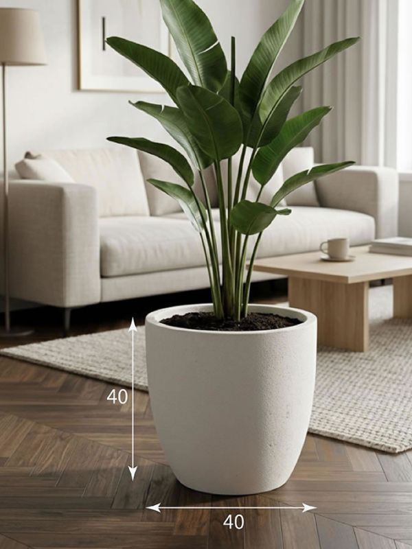 Evaform Vase 31 л, 40*40 см, 9 кг, белый, ваза