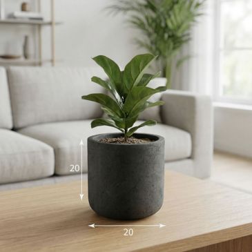 Кашпо Evaform Sphere cylinder 5 л, 20×20 см, серое