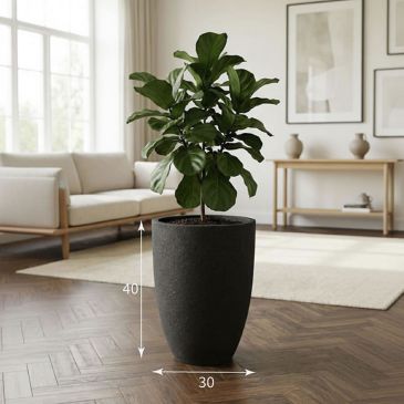 Кашпо Evaform Vase 23 л, 40×30 см, чёрное
