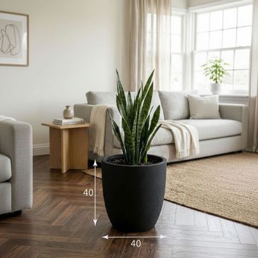 Кашпо Evaform Vase 31 л, 40×40 см, чёрное
