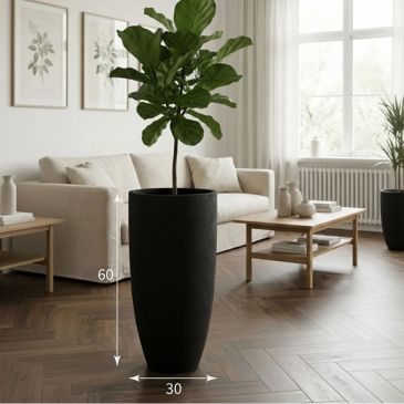 Кашпо Evaform Vase 33 л, 60×30 см, чёрное