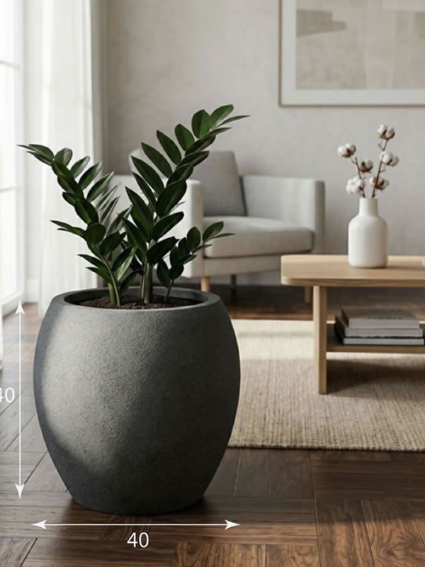 Evaform Amphora 31 л, 40*40 см, 8 кг, серый, амфора