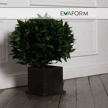 Кашпо Evaform Cube 5 л, 20×20 см, чёрное, с поддоном