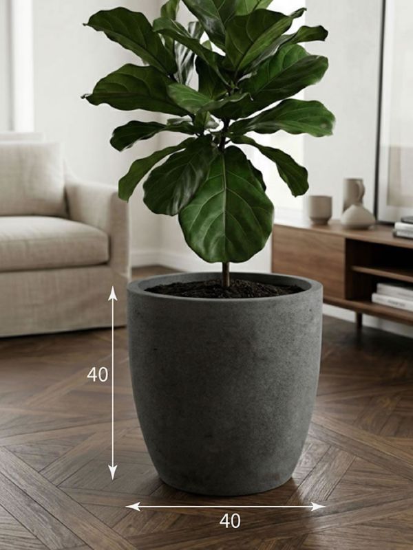Evaform Vase 31 л, 40*40 см, 9 кг, серый, ваза