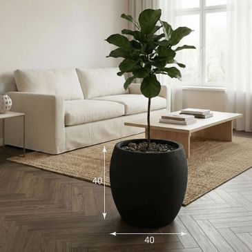 Кашпо Evaform Amphora 31 л, 40×40 см, чёрное
