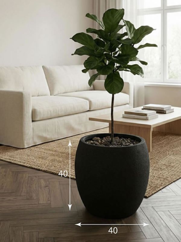 Evaform Amphora 31 л, 40*40 см, 8 кг, чёрный, амфора