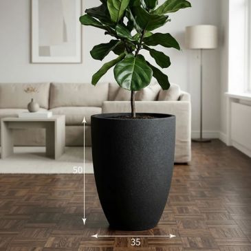 Кашпо Evaform Vase 38 л, 50×35 см, чёрное