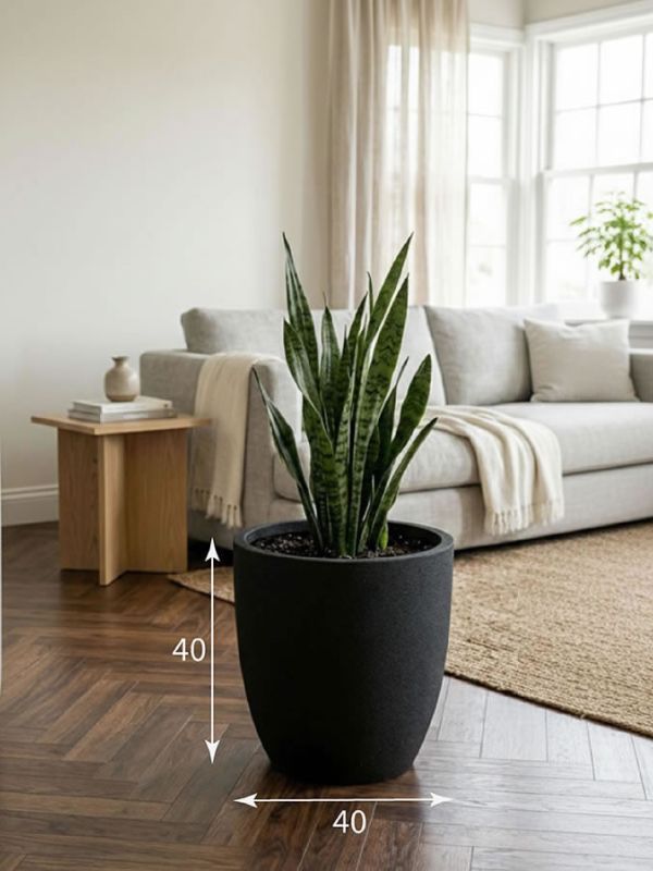Evaform Vase 31 л, 40*40 см, 9 кг, чёрный, ваза